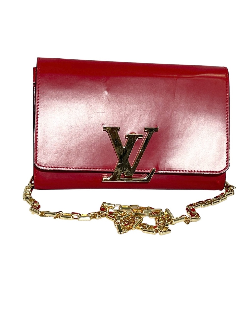 ❤️ Red Chain Shoulder / Crossbody Bag ❤️ - Picture 3 of 13